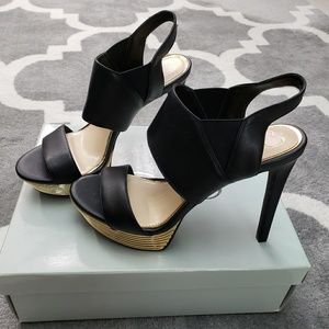 Jessica Simpson Sandals size 8.5 Black w/ Gold